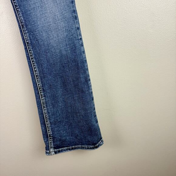 Silver Jean Company Suki Slim Boot Western Size 26x31 Distressed Denim - Picture 4 of 8